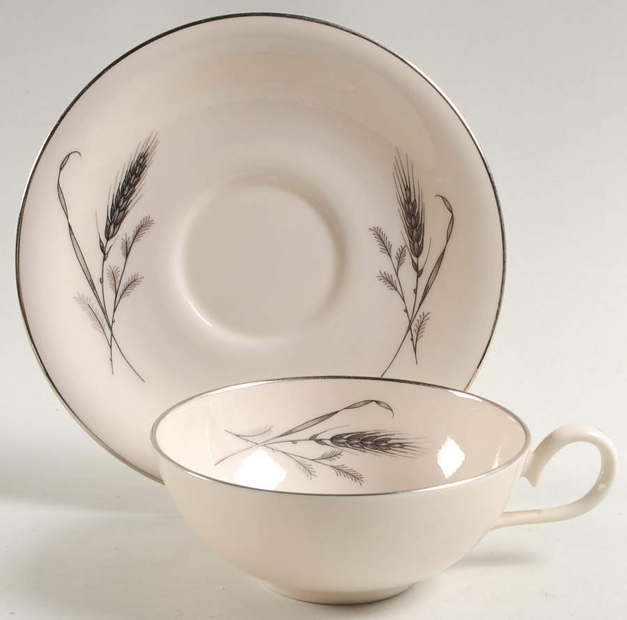 Harvest Time Flat Cup & Saucer Set by Fine Arts-1