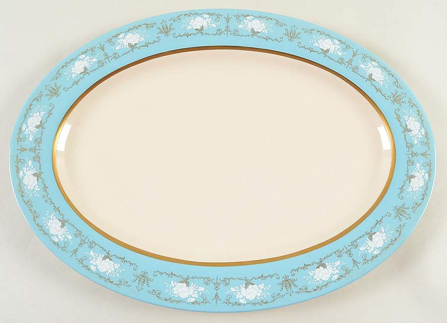 Kenwood Castle Blue 15" Oval Serving Platter by Fine Arts-1