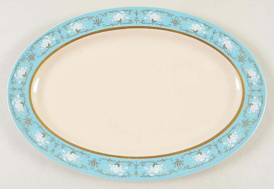 Kenwood Castle Blue 13" Oval Serving Platter by Fine Arts-1