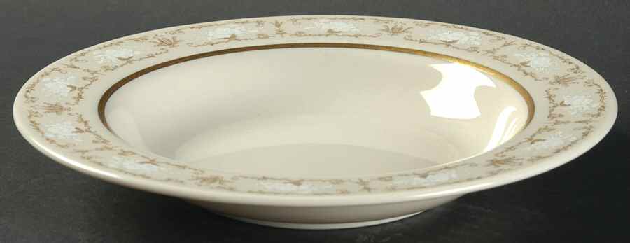 Kenwood Castle Gold and White Rim Soup Bowl by Fine Arts-1