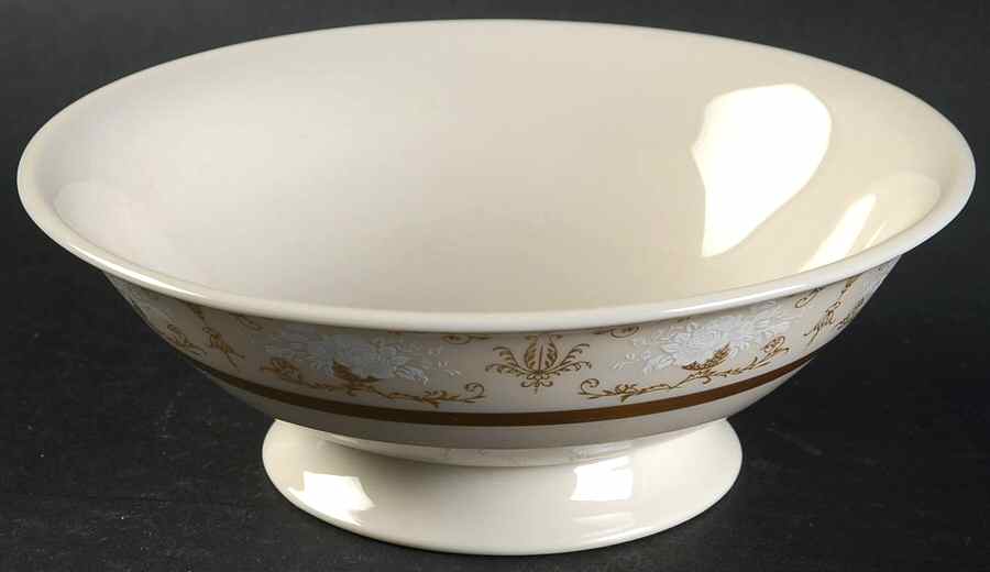 Kenwood Castle Gold and White Coupe Cereal Bowl by Fine Arts-1