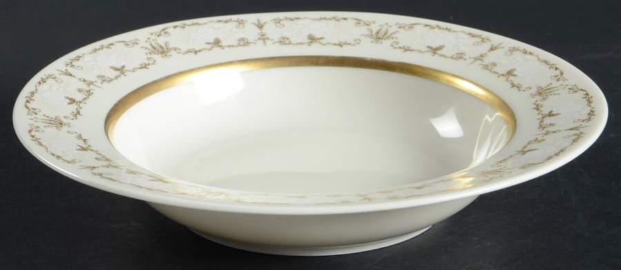 Kenwood Castle Gold and White Rim Soup Bowl by Fine Arts-1