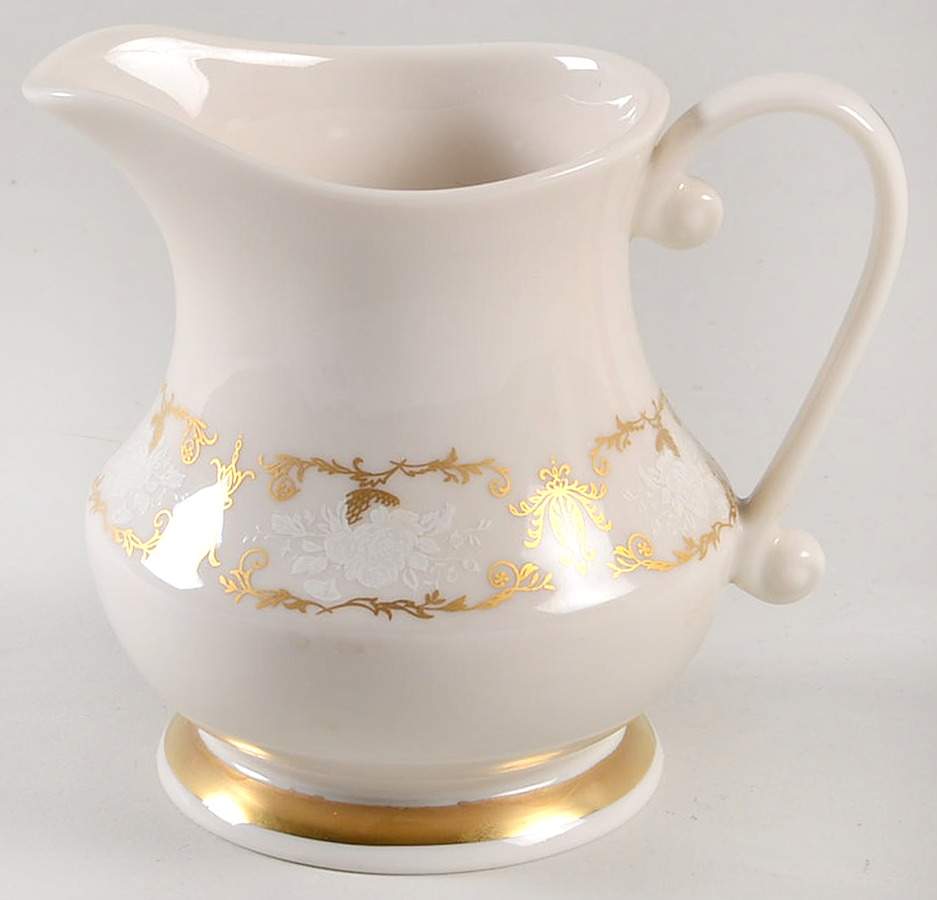 Kenwood Castle Gold and White Creamer by Fine Arts-1