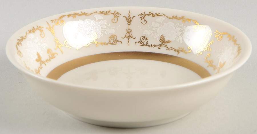 Kenwood Castle Gold and White Fruit/Dessert (Sauce) Bowl by Fine Arts-1
