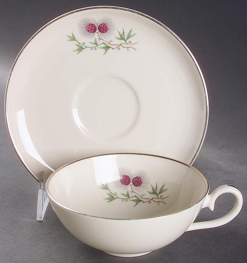 Larchwood Flat Cup & Saucer Set by Fine Arts-1