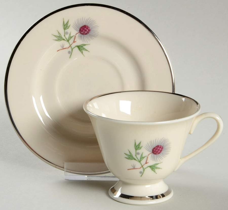 Larchwood Footed Demitasse Cup & Saucer Set by Fine Arts-1