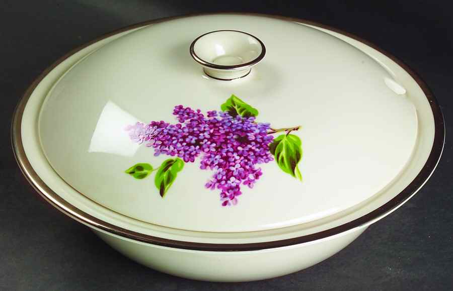 Lilac Round Covered Vegetable by Fine Arts-1
