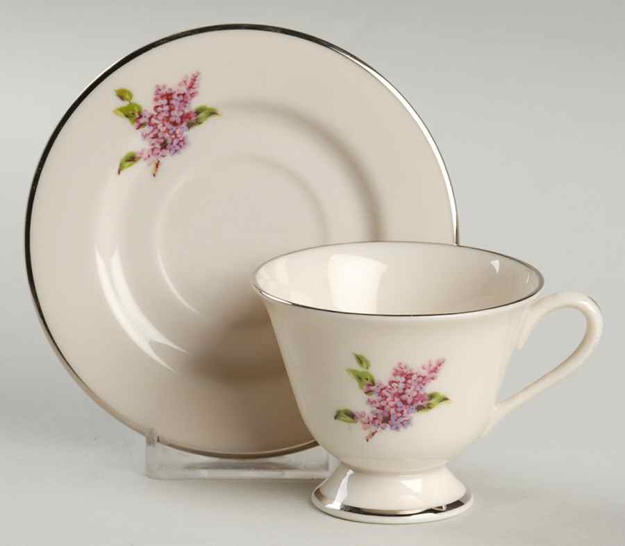 Lilac Footed Demitasse Cup & Saucer Set by Fine Arts-1