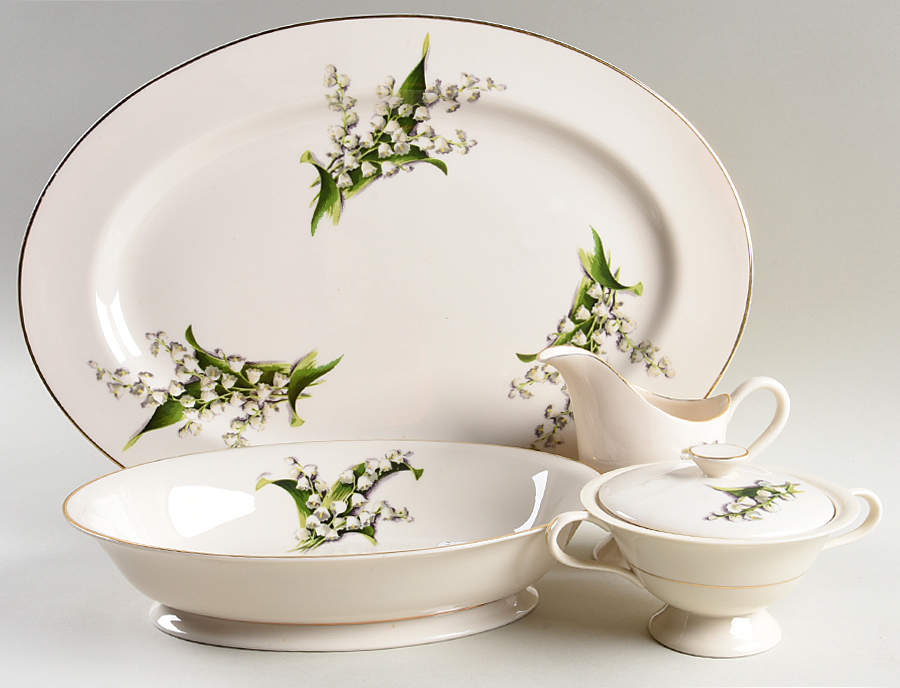 Lily of The Valley 5 Piece Hostess Set by Fine Arts-1