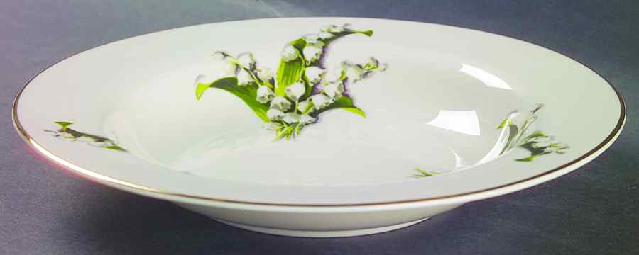 Lily of The Valley Rim Soup Bowl by Fine Arts-1
