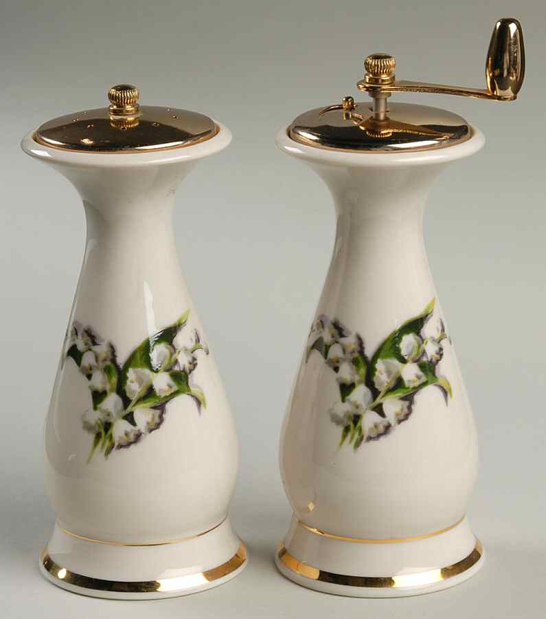 Lily of The Valley Salt Mill & Pepper Mill Set by Fine Arts-1