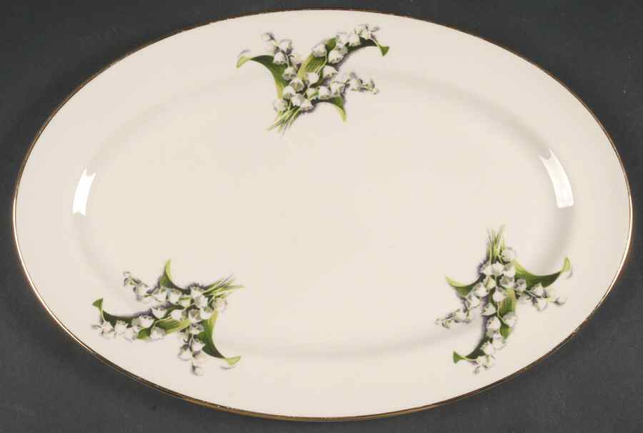 Lily of The Valley 13" Oval Serving Platter by Fine Arts-1