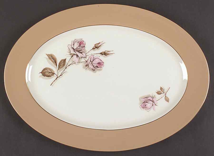 Mission Rose 15" Oval Serving Platter by Fine Arts-1