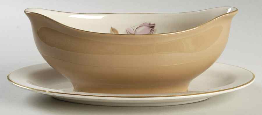 Mission Rose Gravy Boat with Attached Underplate by Fine Arts-1