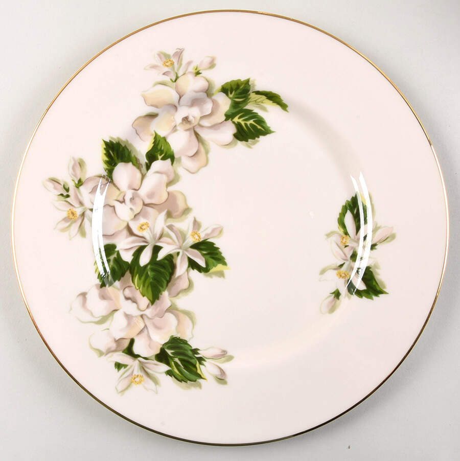 Orange Blossom & Gardenia Dinner Plate by Fine Arts-1