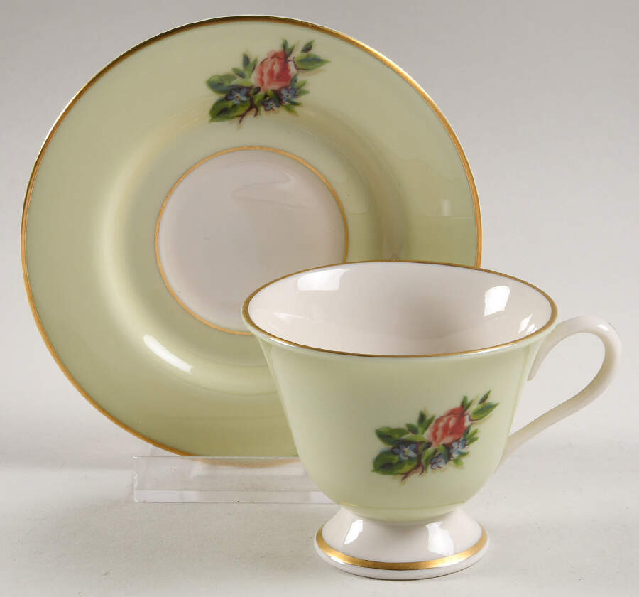 Romance Rose Footed Demitasse Cup & Saucer Set by Fine Arts-1