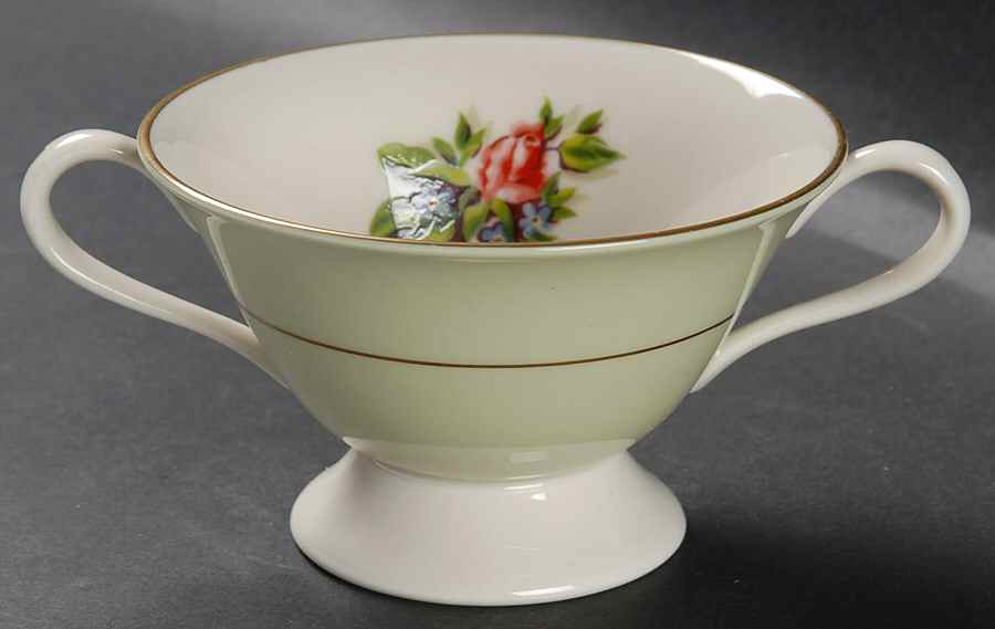 Romance Rose Footed Bouillon Cup by Fine Arts-1