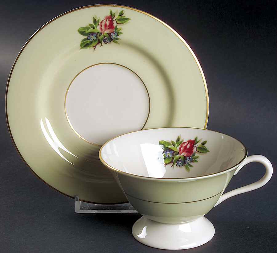 Romance Rose Footed Cup & Saucer Set by Fine Arts-1