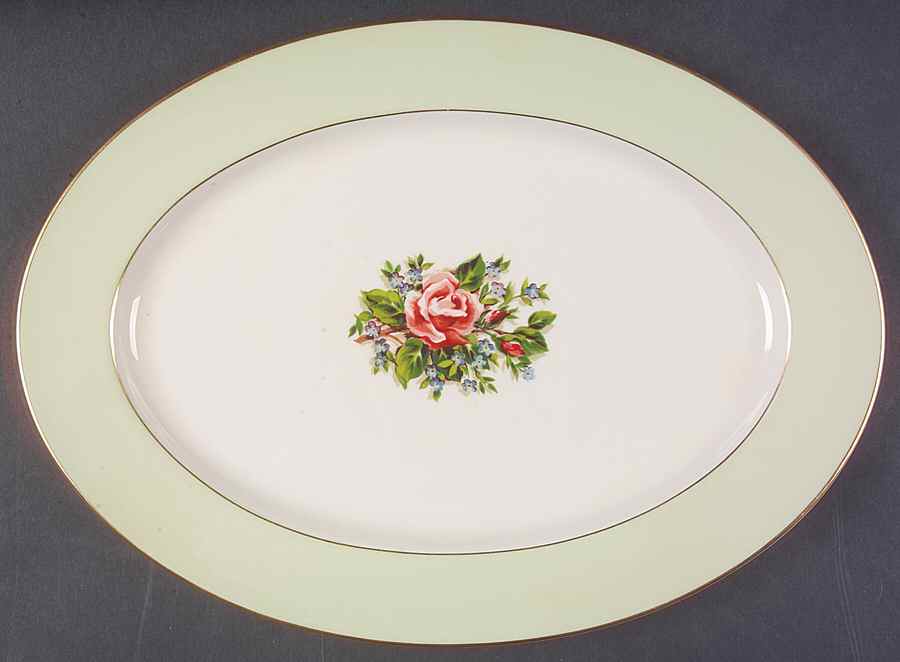 Romance Rose 15" Oval Serving Platter by Fine Arts-1