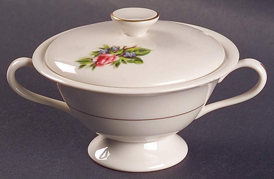 Romance Rose Sugar Bowl & Lid by Fine Arts-1