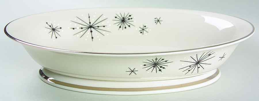 Romance of The Stars Cream 8" Oval Vegetable Bowl by Fine Arts-1