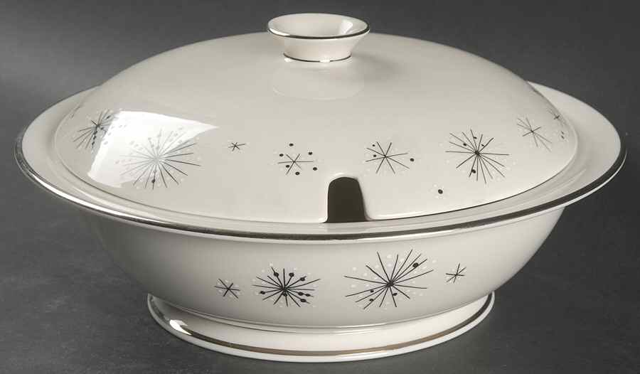 Romance of The Stars Cream Round Covered Vegetable by Fine Arts-1
