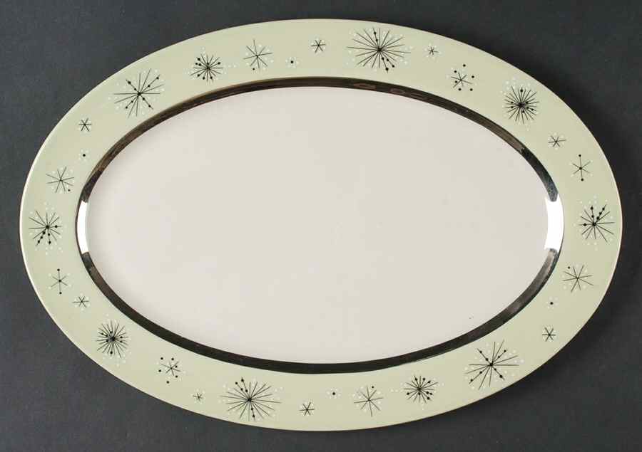 Romance of The Stars Green 13" Oval Serving Platter by Fine Arts-1
