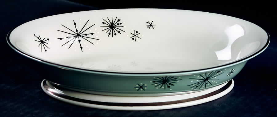 Romance of The Stars Grey 9" Oval Vegetable Bowl by Fine Arts-1
