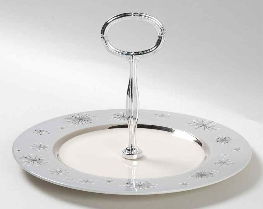 Romance of The Stars Grey Round Serving Plate with Handle (SP) by Fine Arts-1