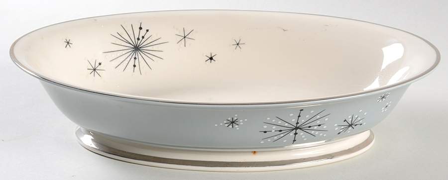 Romance of The Stars Grey 10" Oval Vegetable Bowl by Fine Arts-1