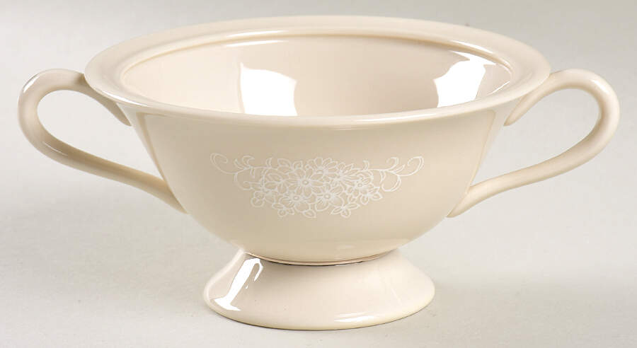 Spanish Lace White Sugar Bowl No Lid by Fine Arts-1