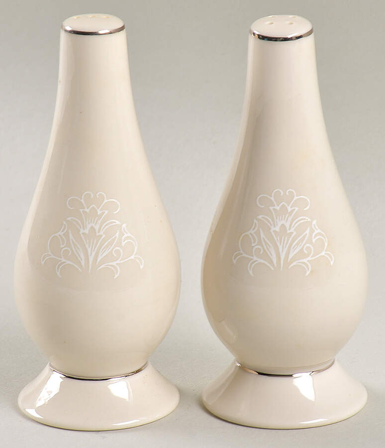 Spanish Lace White Salt & Pepper Set by Fine Arts-1