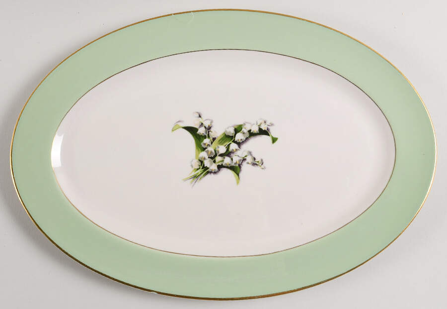 Springtime 12" Oval Serving Platter by Fine Arts-1