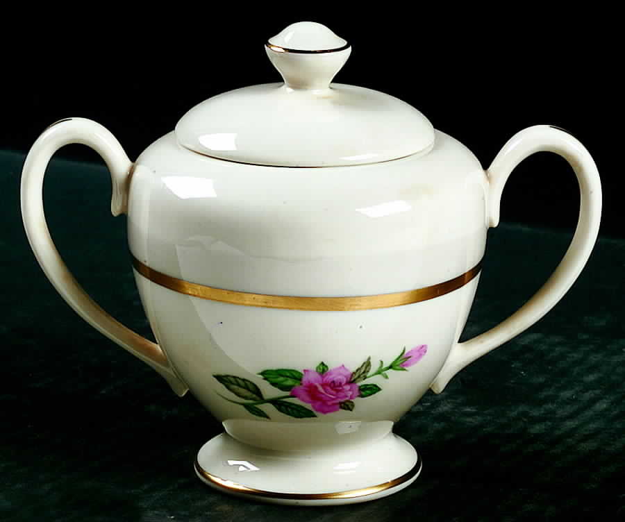 Sweetheart Rose Sugar Bowl & Lid by Fine Arts-1
