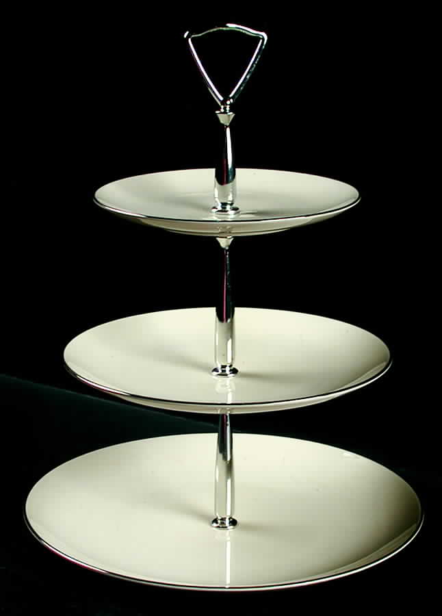 Tranquility 3-Tiered Serving Tray (DP, SP, BB) by Fine Arts-1