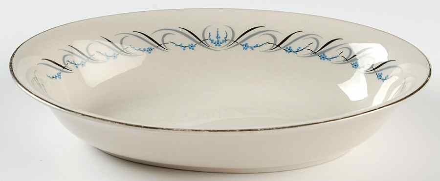 Waltz of Spring (Rim) 10" Oval Vegetable Bowl by Fine Arts-1