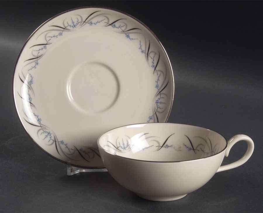 Waltz of Spring (Coupe) Flat Cup & Saucer Set by Fine Arts-1