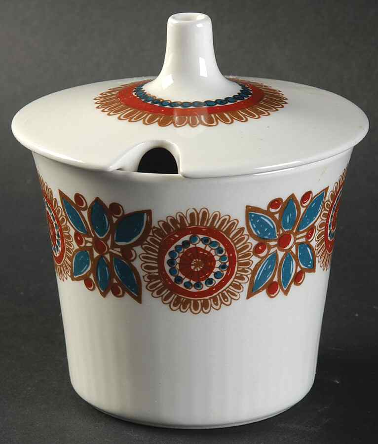 Astrid Sugar Bowl & Lid by Figgjo (Norway)-1