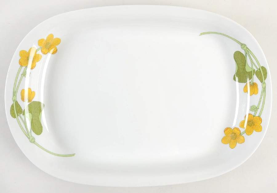 Bekkeblom 13" Oval Vegetable Bowl by Figgjo (Norway)-1