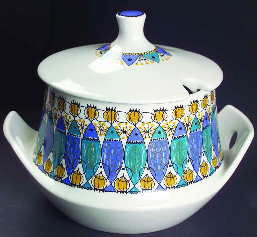 Clupea (Norway) Tureen &  Lid by Figgjo (Norway)-1