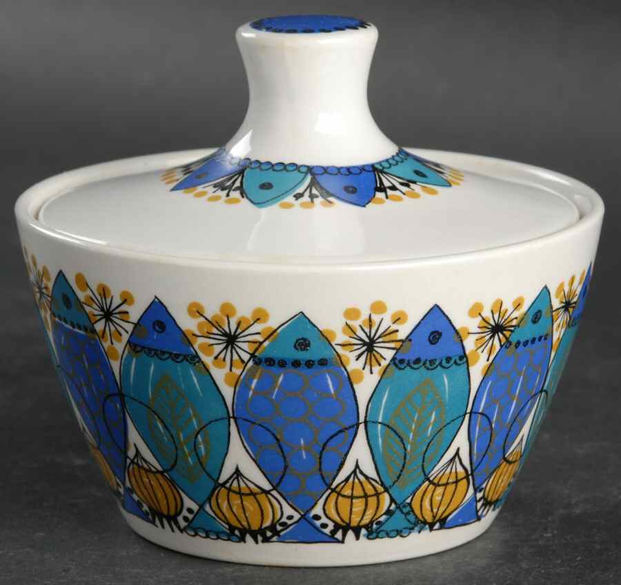 Clupea (Norway) Sugar Bowl & Lid by Figgjo (Norway)-1
