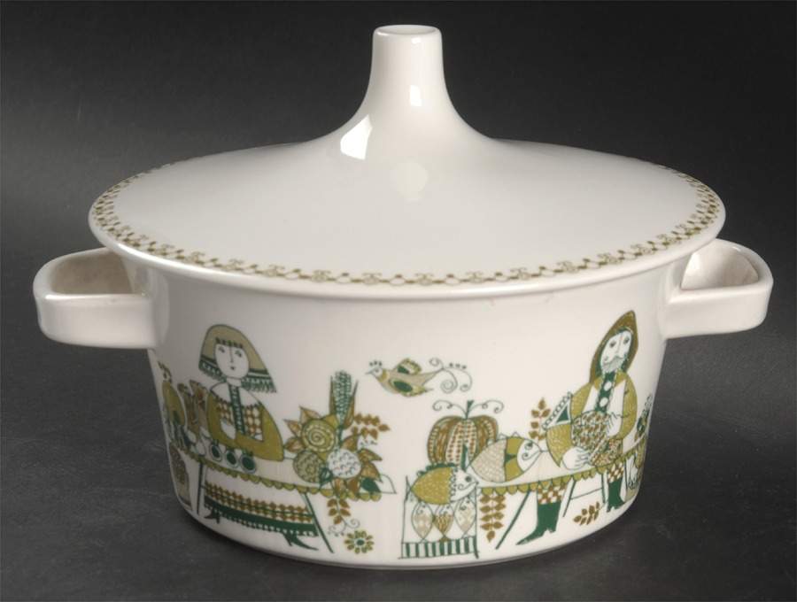 Market 1 Qt Round Covered Casserole by Figgjo (Norway)-1