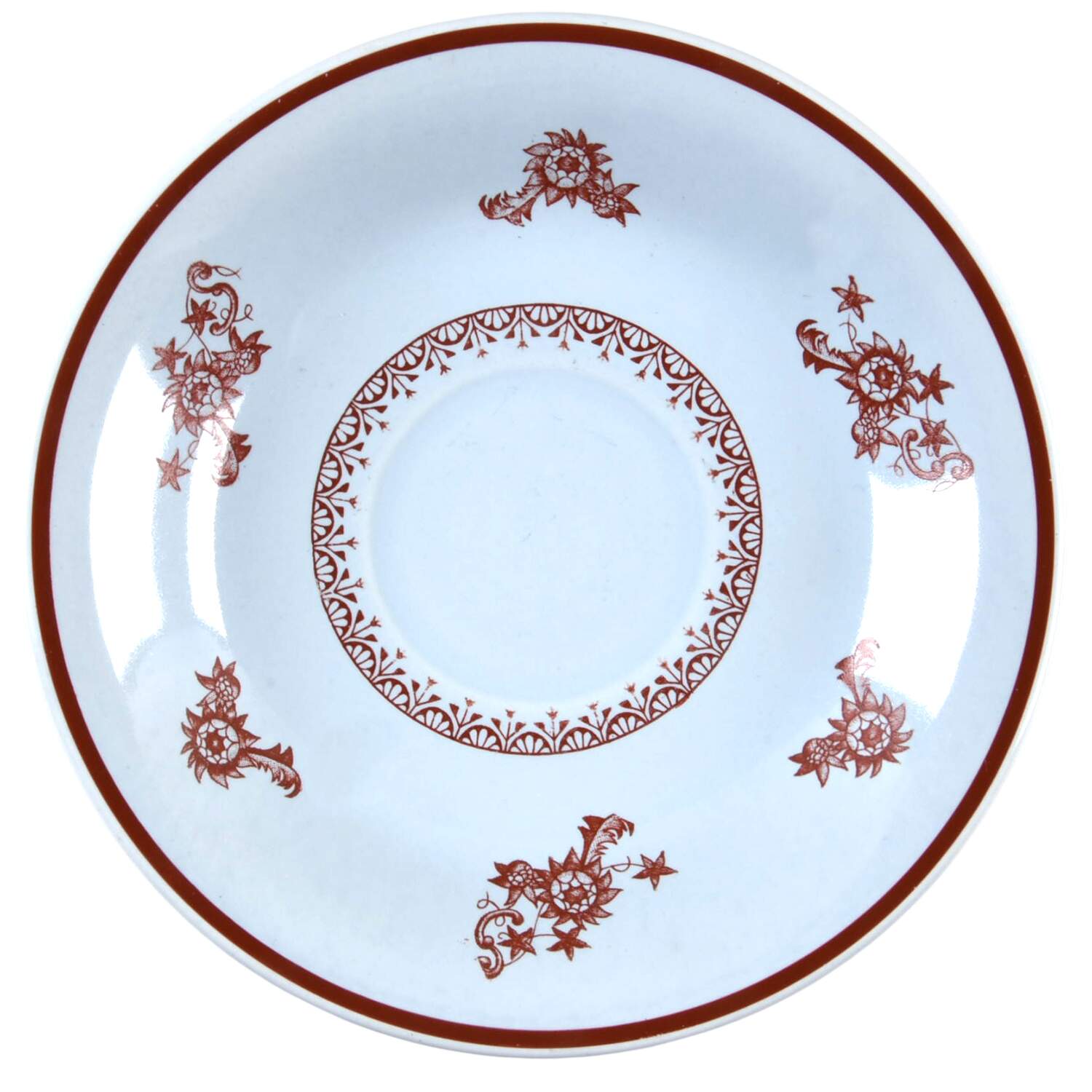 Chelsea Red Saucer by S Fieldings & Co.-1