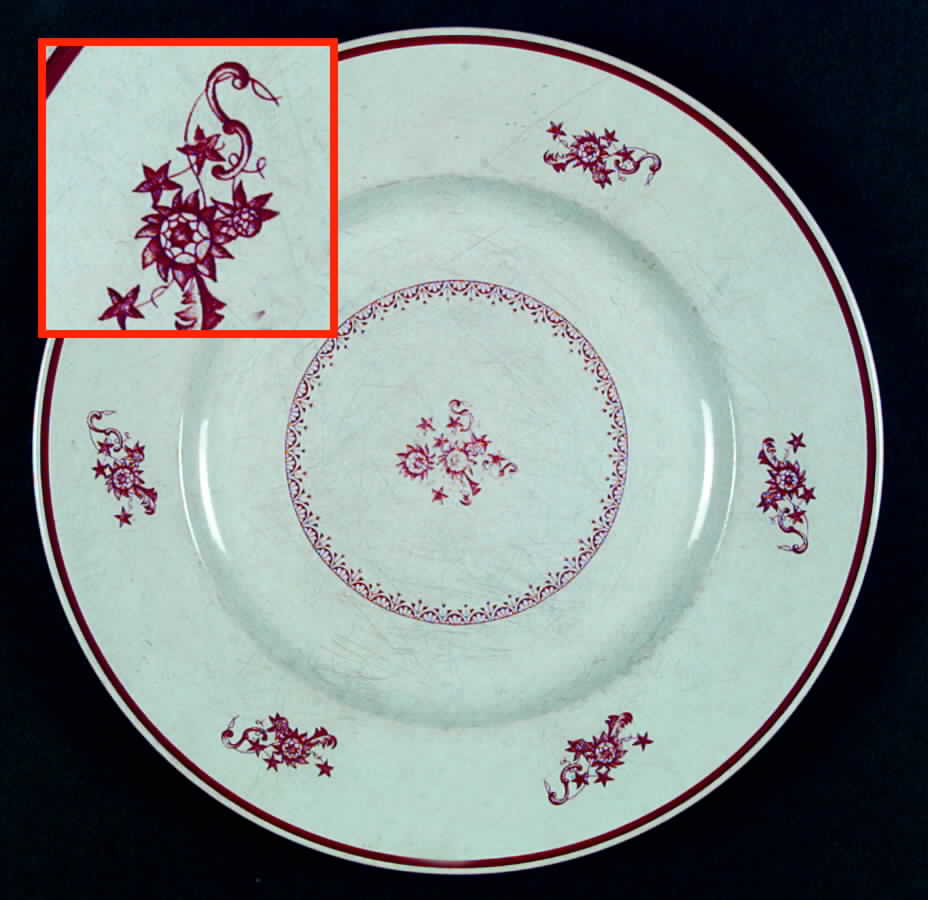 Chelsea Red Dinner Plate by S Fieldings & Co.-1