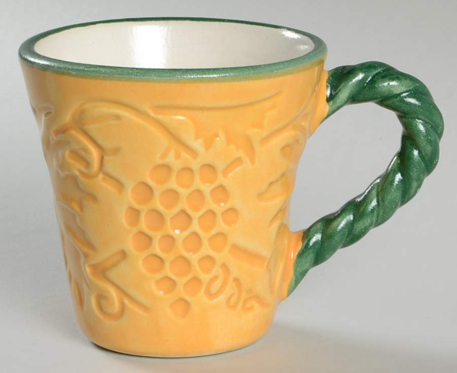 Grape Garland Embossed Butterscotch Mug by Fioriware-1