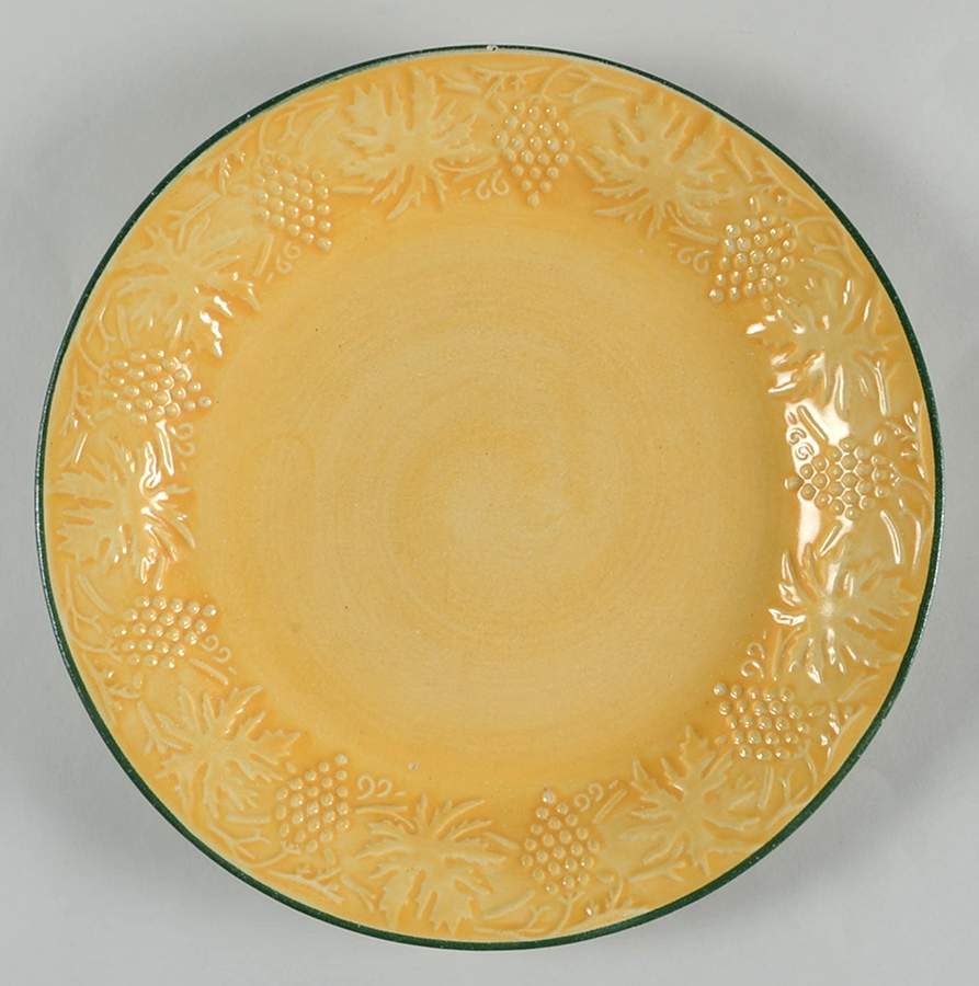 Grape Garland Embossed Butterscotch Dinner Plate by Fioriware-1