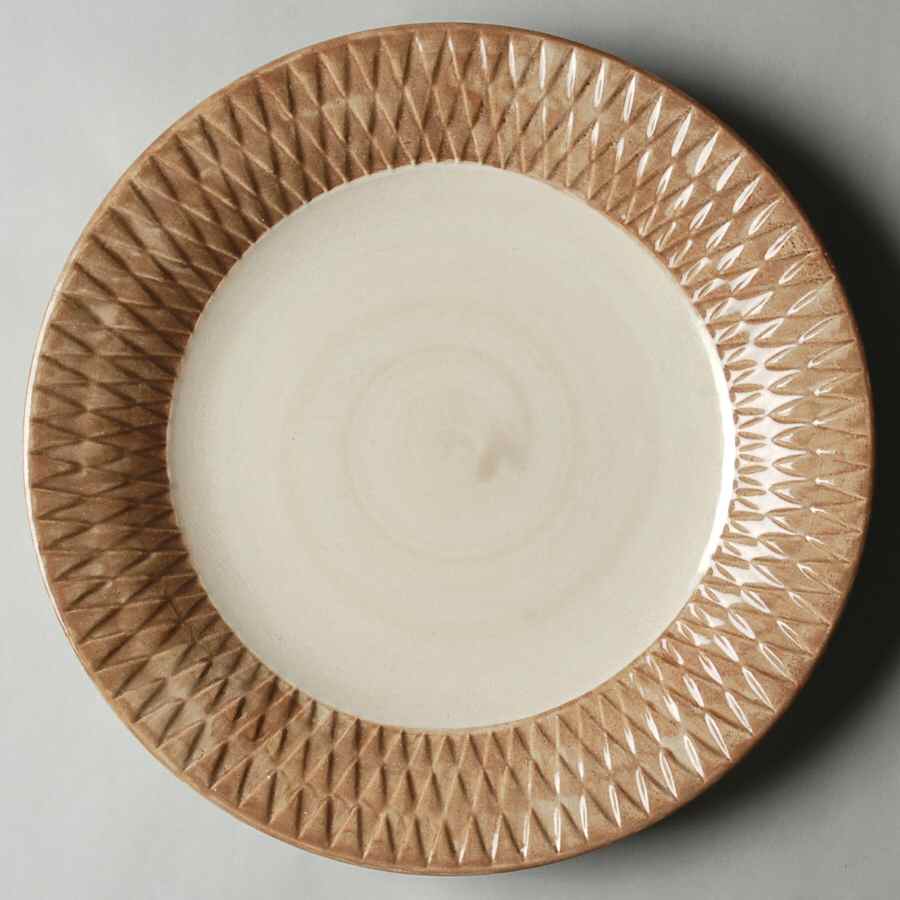 Harlequin Linen and Bone Dinner Plate by Fioriware-1