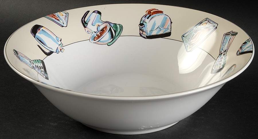 50's Kitchen 9" Round Vegetable Bowl by Fitz & Floyd-1