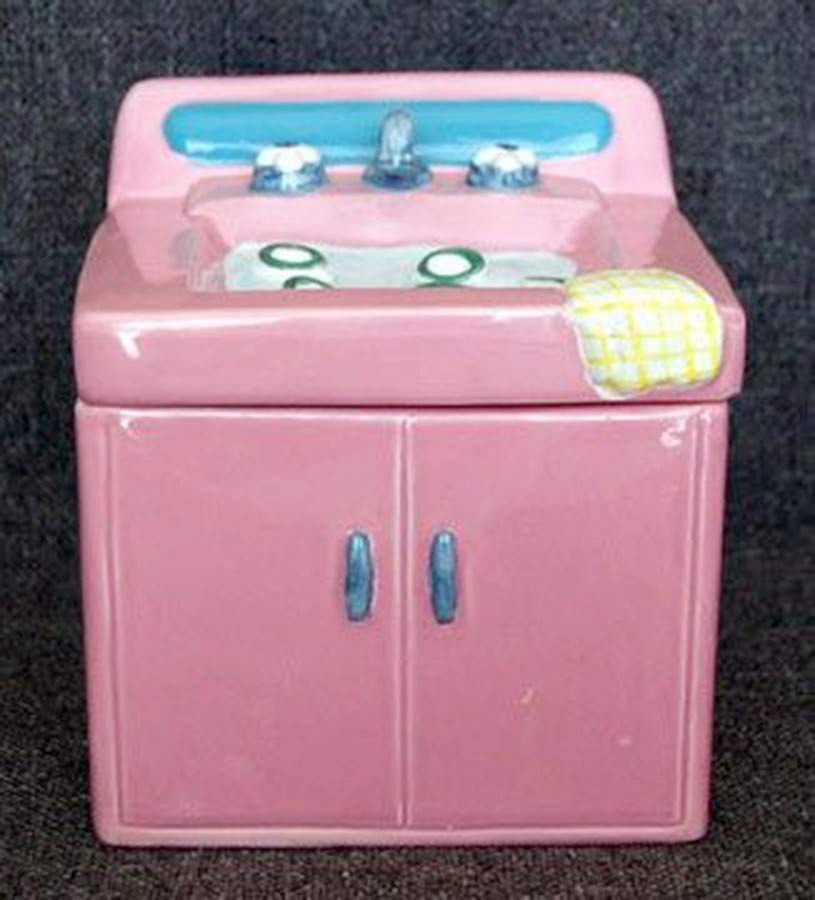 50's Kitchen Small Canister & Lid by Fitz & Floyd-1