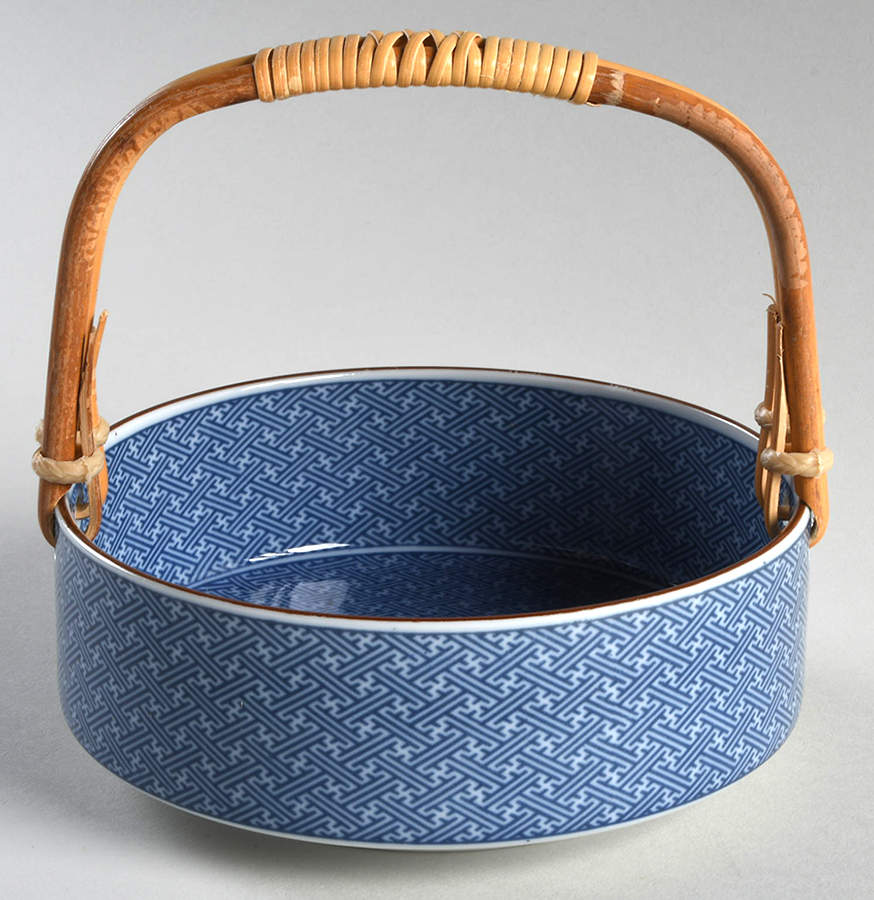 Ajiro Rattan Handled Round Server by Fitz & Floyd-1